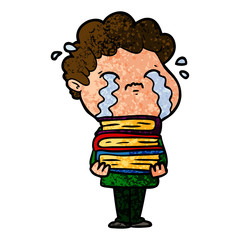 cartoon man crying