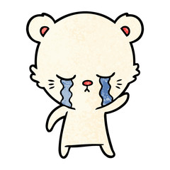 sad little polar bear cartoon