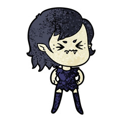 annoyed cartoon vampire girl