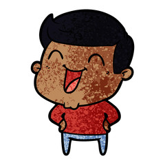 Obraz premium cartoon man laughing