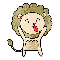 happy cartoon lion