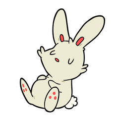 cute cartoon rabbit sleeping