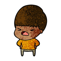 cartoon stressed man