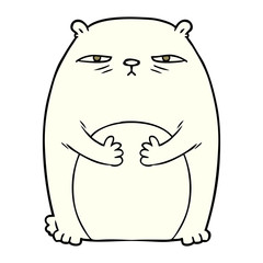tired polar bear cartoon