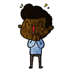 cartoon excited man