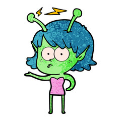 cartoon alien girl