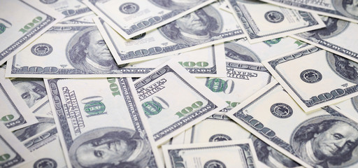 Dollar banknotes background
