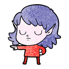 Obraz premium cartoon elf girl