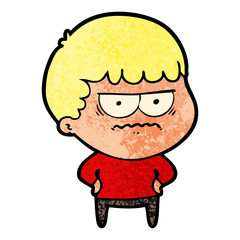 cartoon annoyed man