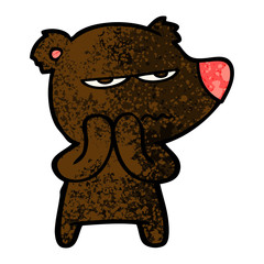 angry bear cartoon