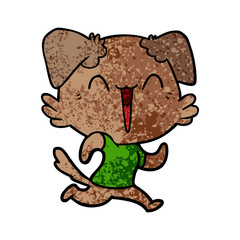happy little dog cartoon