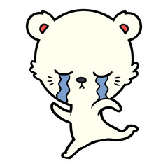 sad little polar bear cartoon