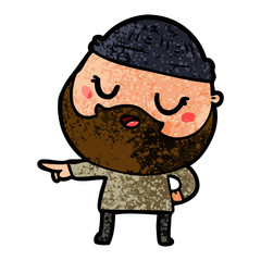 cute cartoon man with beard
