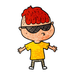 cartoon boy wearing sunglasses