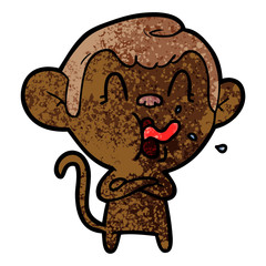 crazy cartoon monkey