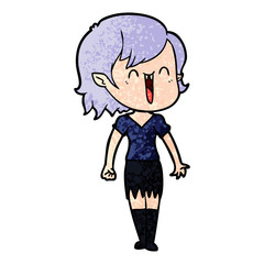 cute cartoon happy vampire girl