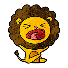 cartoon lion throwing tantrum