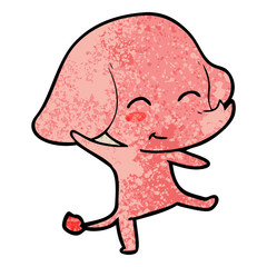 cute cartoon elephant dancing