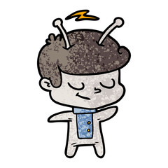 friendly cartoon spaceman