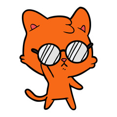 bored cartoon cat