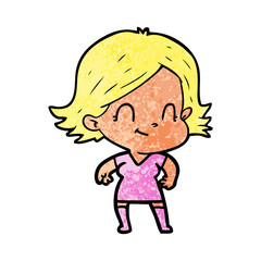 cartoon friendly girl