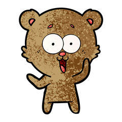 laughing teddy  bear cartoon