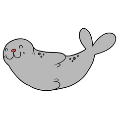 Obraz na płótnie Canvas cartoon seal