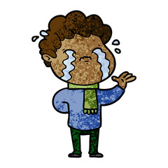 cartoon man crying
