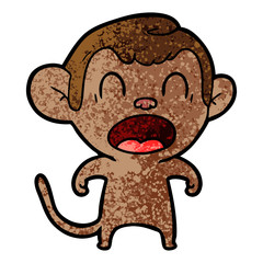 shouting cartoon monkey