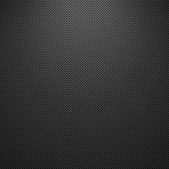 Vector carbon fiber texture. Dark background with lighting.