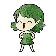 cartoon elf girl