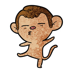 cartoon suspicious monkey