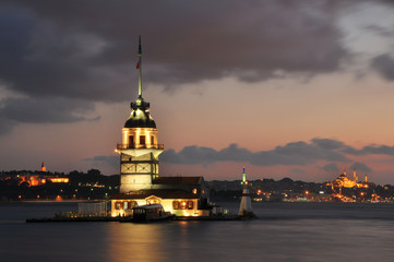 Maiden's Tower in istanbul, Turkey (KIZ KULESI - USKUDAR)