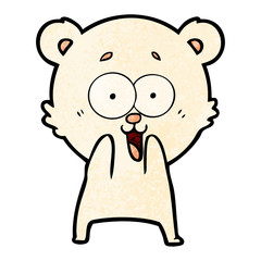excited teddy bear cartoon