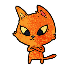 confused cartoon cat