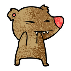 angry bear cartoon