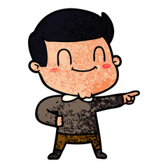 cartoon friendly man