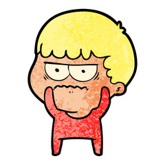 cartoon annoyed man
