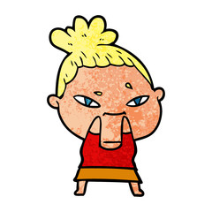 cartoon woman