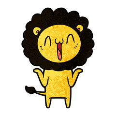 happy cartoon lion
