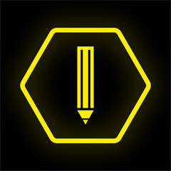 Neon Button Polygon - Stift