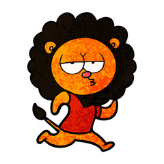 cartoon running lion