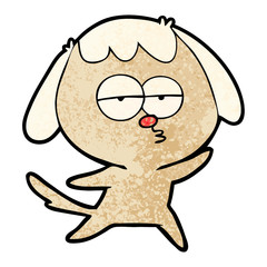 cartoon bored dog
