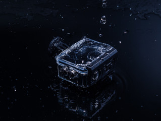 action camera in waterproof case
