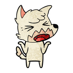 angry cartoon fox