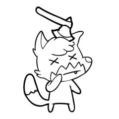 cartoon dead fox