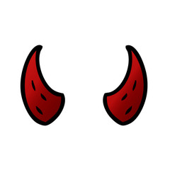 cartoon devil horns