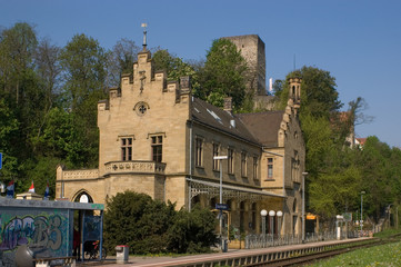 Naklejka premium Bahnhof in Bad Wimpfen