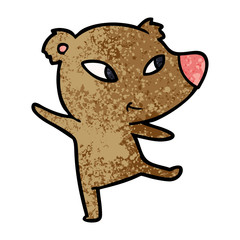 cute cartoon bear dancing