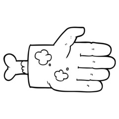 cartoon zombie hand